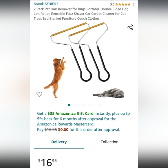 Free with $50 or more purchase, 2pack new pet hair remover for rugs, etc - Picture 1 of 8